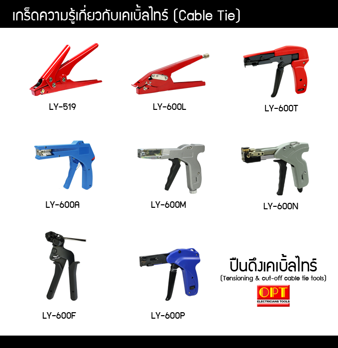 เกร็ดความรู้เกี่ยวกับเคเบิ้ลไทร์ (Cable Tie)